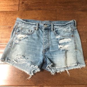 american eagle distressed denim shorts